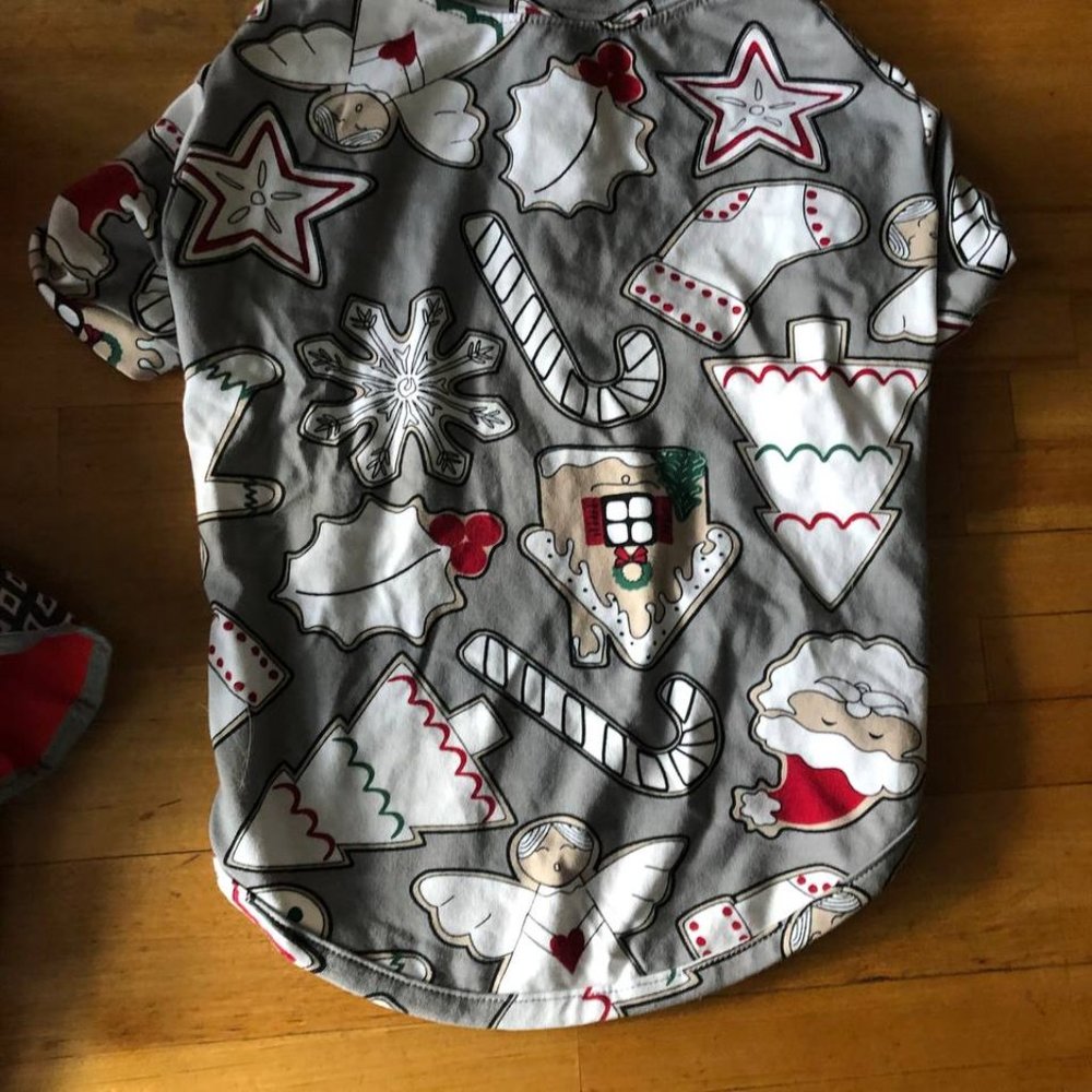 Reversible Dogs Rain Coat Jacket Waterproof + Pajamagram Cotton Dogs Shirt - Picture 9 of 16